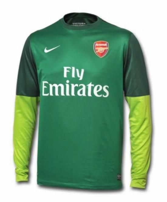 Arsenal FC keepershirt seizoen 2012/2013