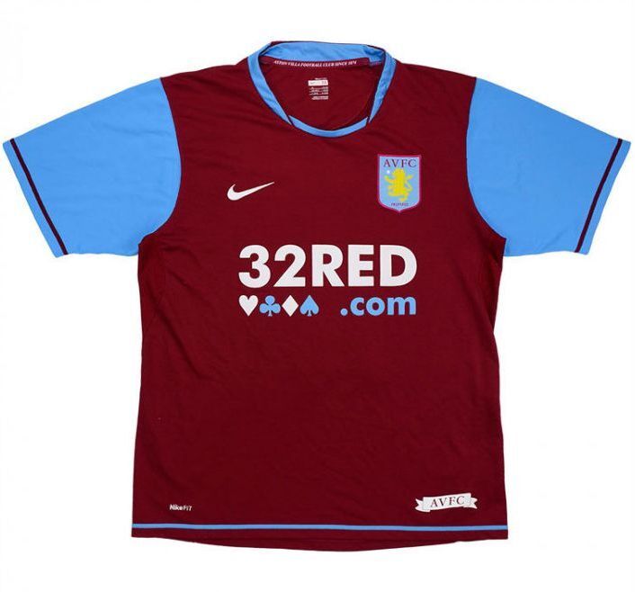 Aston Villa FC thuisshirt seizoen 2007/2008