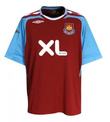 West Ham United F.C. thuisshirt seizoen 2007/2008